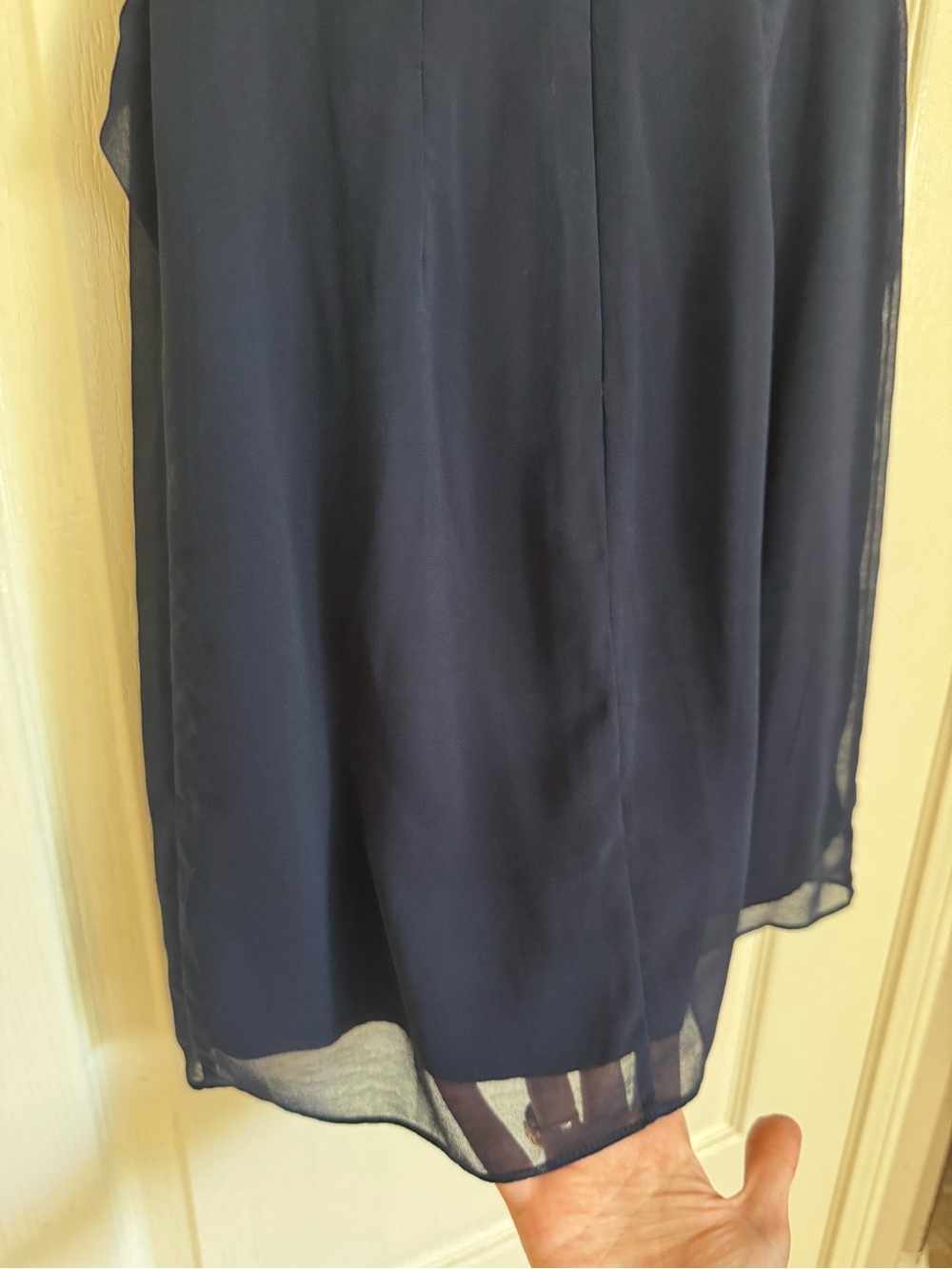 Forever 21 Navy Deep V Pleated Waist Mini Dress - Picture 6 of 6